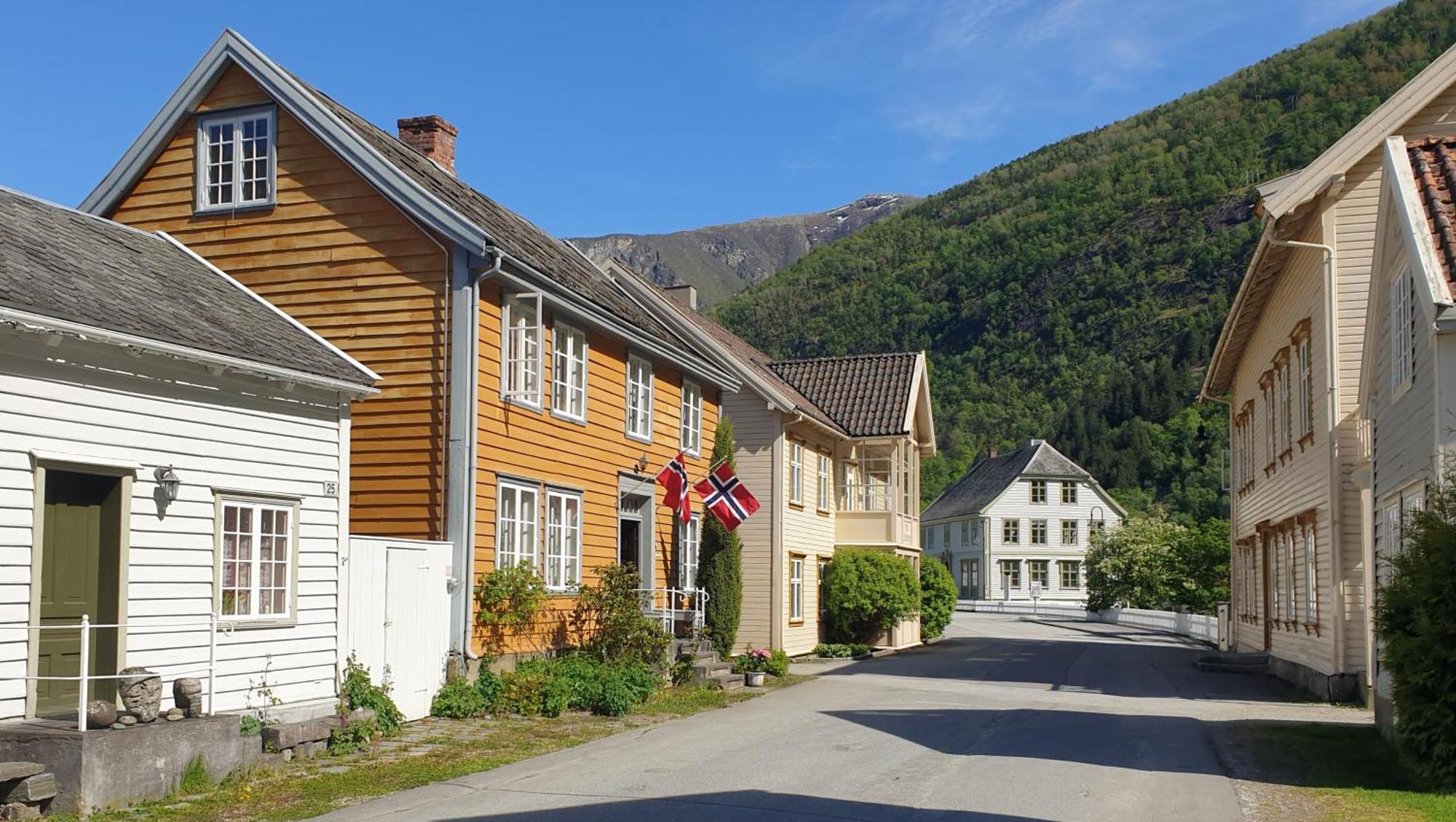 Kvammehuset Pa Gamle Laerdalsoyri Villa Buitenkant foto